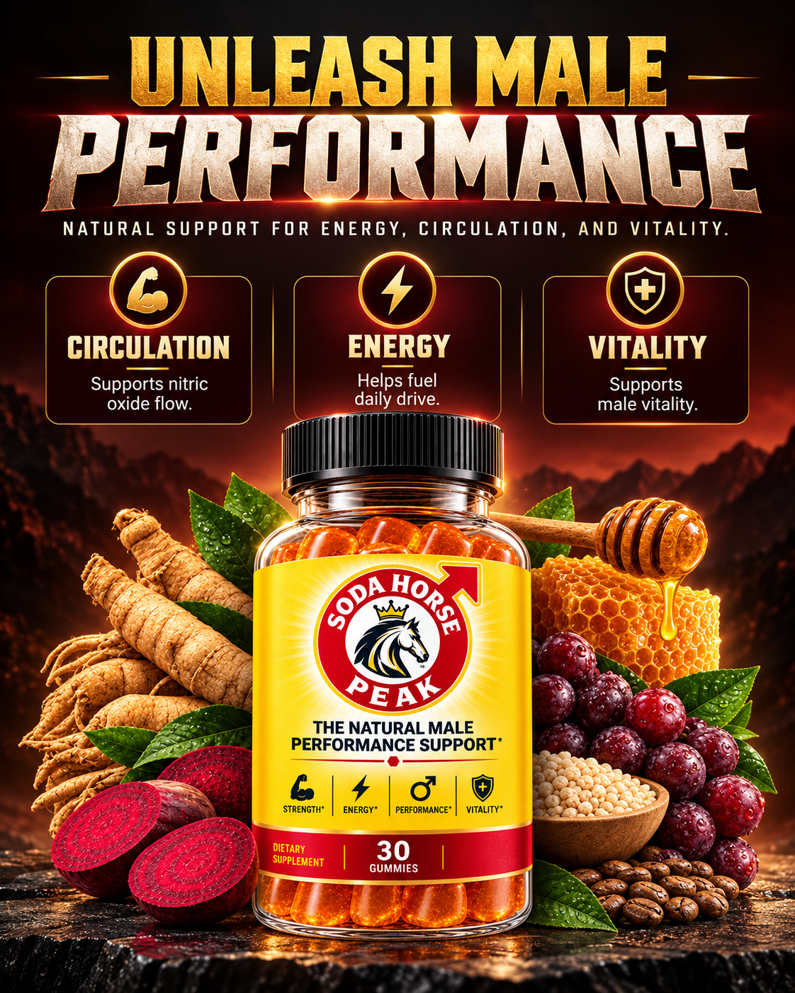 SodaHorsePeak male vitality promotional creative